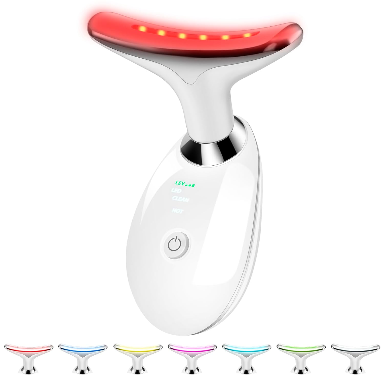 Roza Glow™ Face & Neck Massager with LED Light Therapy